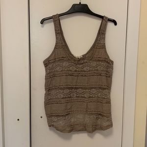 Metalic Lace Sleeveless Top - Size S
